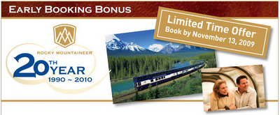 Rocky Mountaineer Early Booking Deal