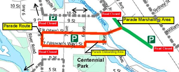 Canada Day Parade Route, Canmore 2010