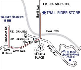 start locations - warner stables and the banff springs corral