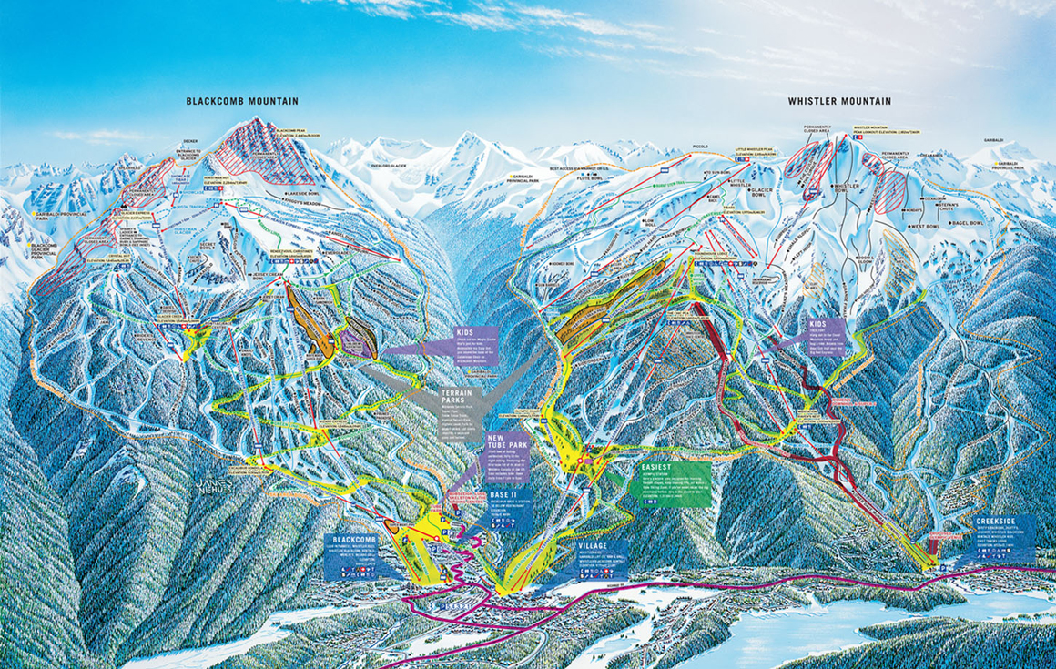 banff piste map