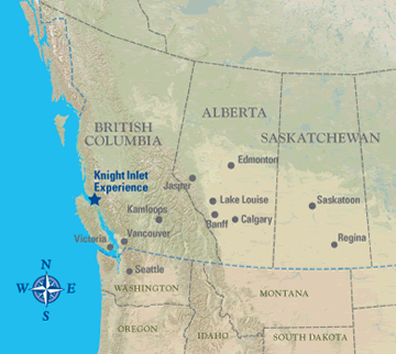 location map - knight inlet