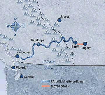 rocky mountaineer classic rail vacation - banff or calgary