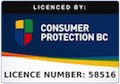 Licenced by Consumer Protection BC