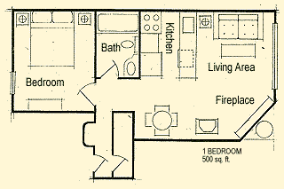 Banff Douglas Fir - 1 Bedroom Plan
