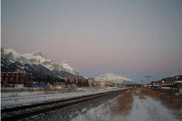 train tracks through canmore