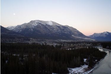 winter view of canmore