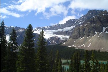 crowfoot glacier - icefields parkway