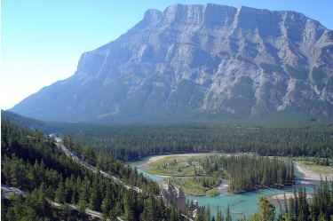 the hoodoos - mount rundle in background