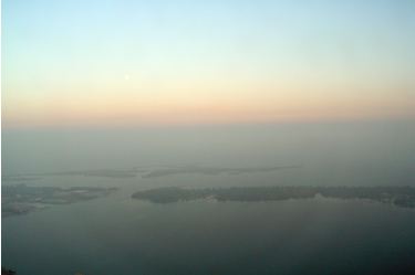 lake ontario, toronto - view from cn tower