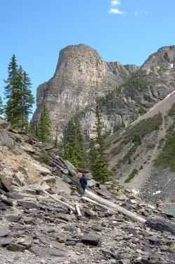 moraine lake rock pile - near lake louise