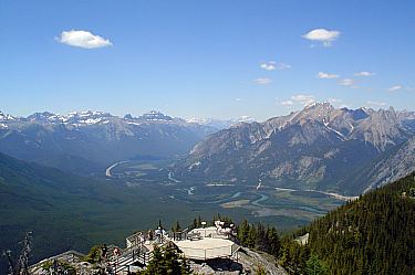 view from sulphur mountain, banff