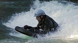 whitewater riverboarding - kananaskis river