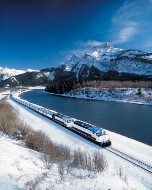 rocky mountaineer - canadian rockies in the winter - exshaw, alberta